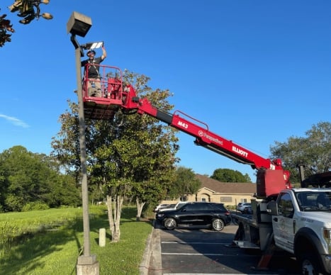 LED lighting installation by Perspective1 crew