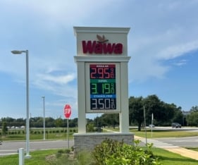 External Pylon Signage with Cabinet Faces